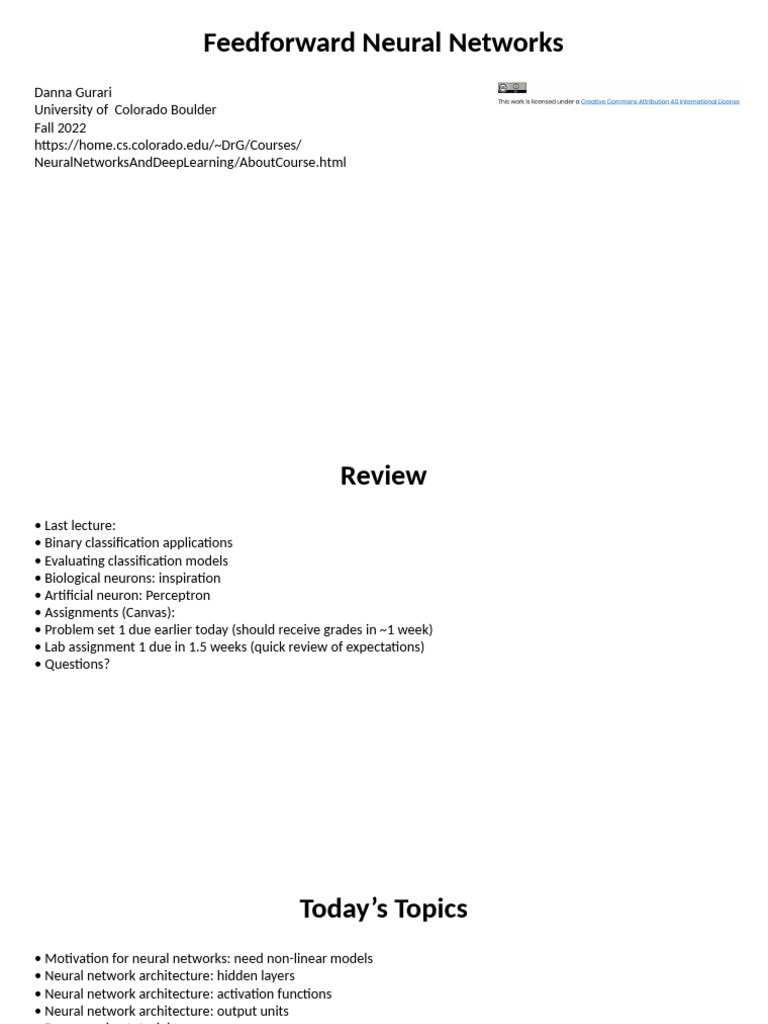 Understanding Feedforward Neural Networks | PDF | Machine Learning ...