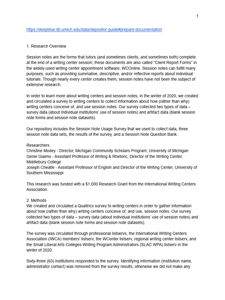 Deep Blue Repository Documentation 2 | PDF | Data | Microsoft Excel