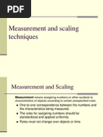 Measurement and Scaling Techniques