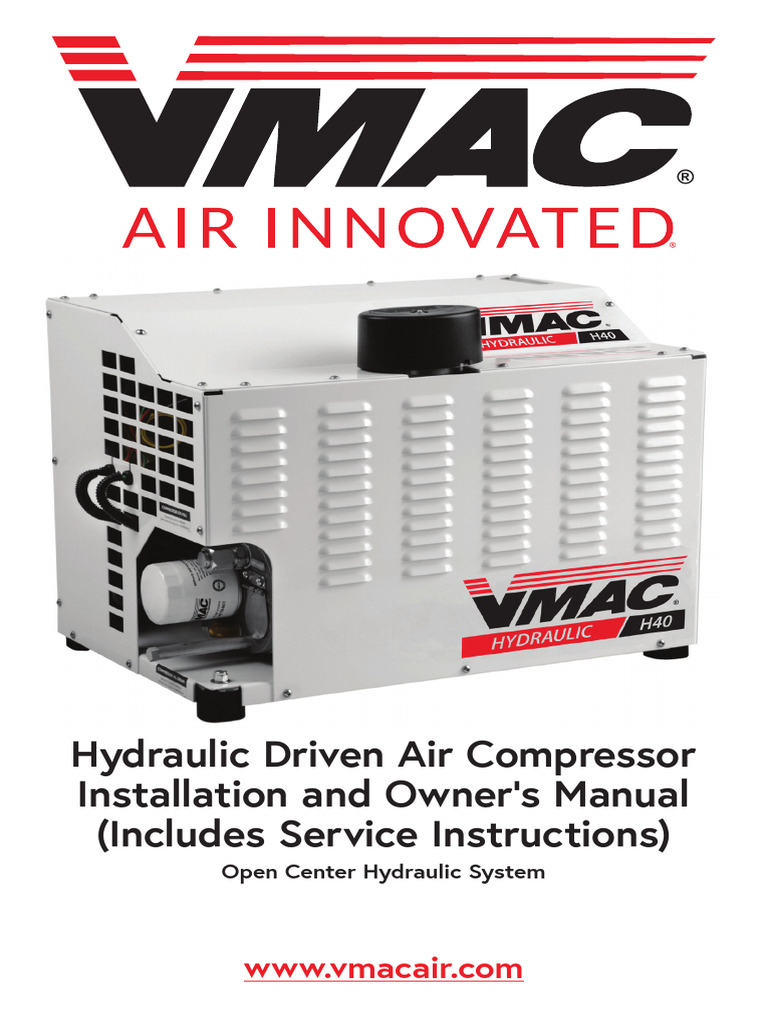 VMAC Hydraulic Air Compressor Manual | PDF | Pump | Safety