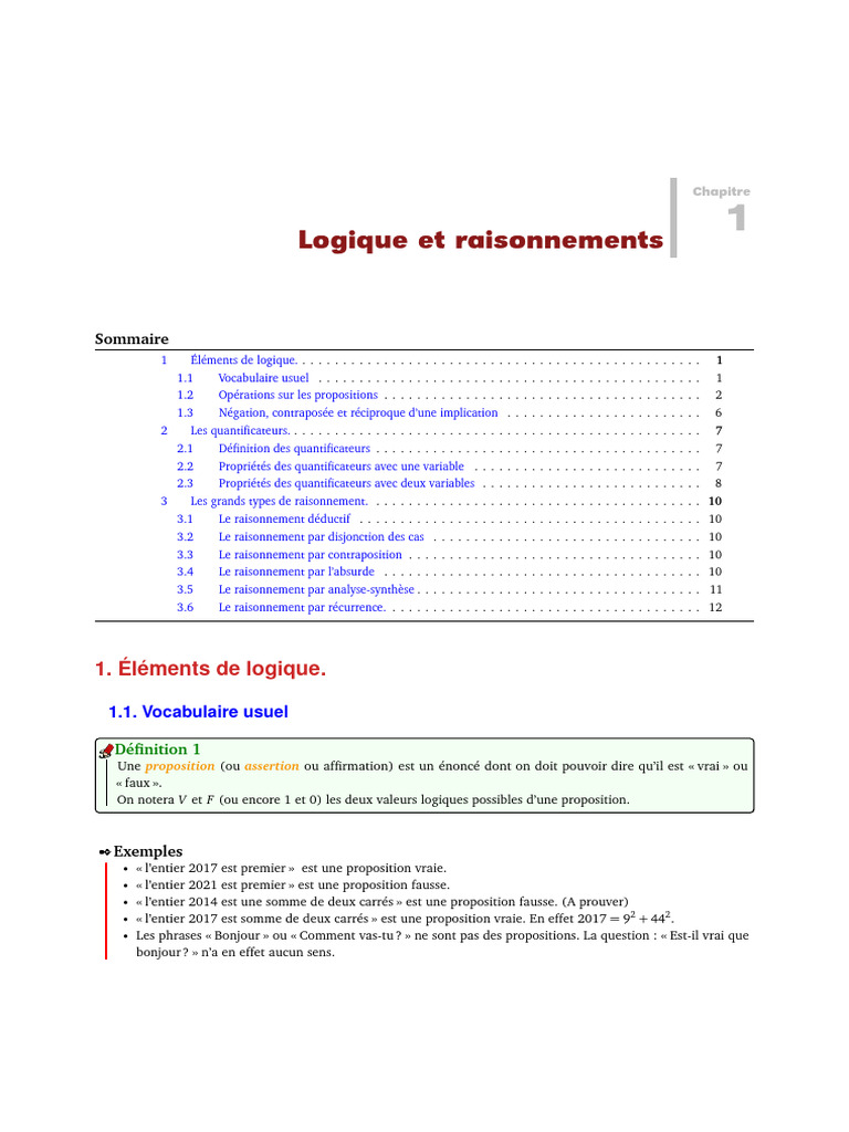 Introduction à la logique et raisonnement | PDF | Logique mathématique ...
