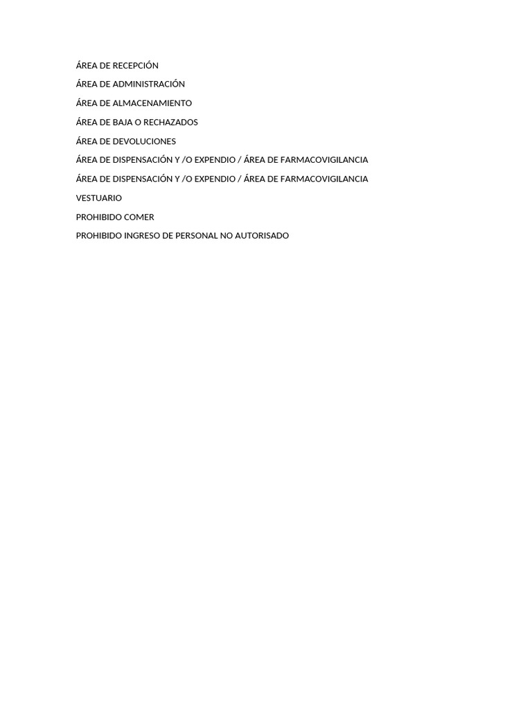 Área de Recepción | PDF
