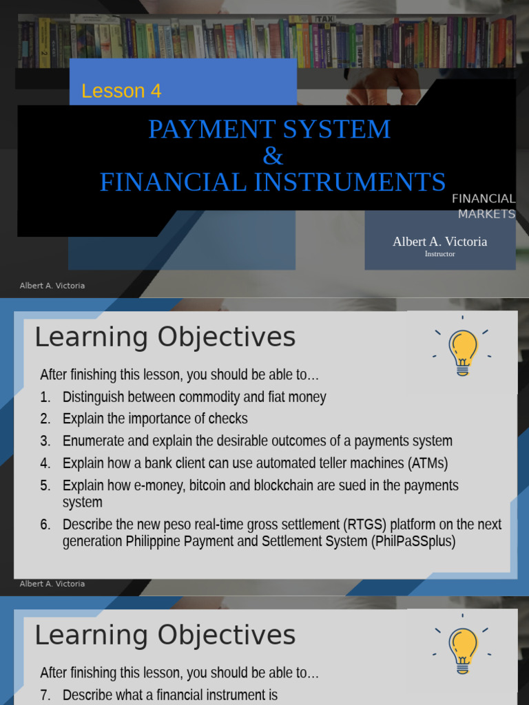 Financial Markets: Payments & Instruments | PDF | Derivative (Finance ...
