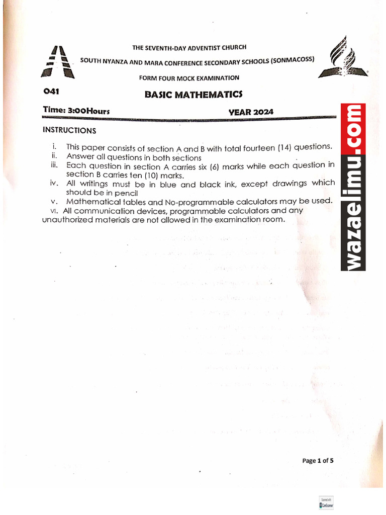 Math f4 Sonmacos 2024 | PDF
