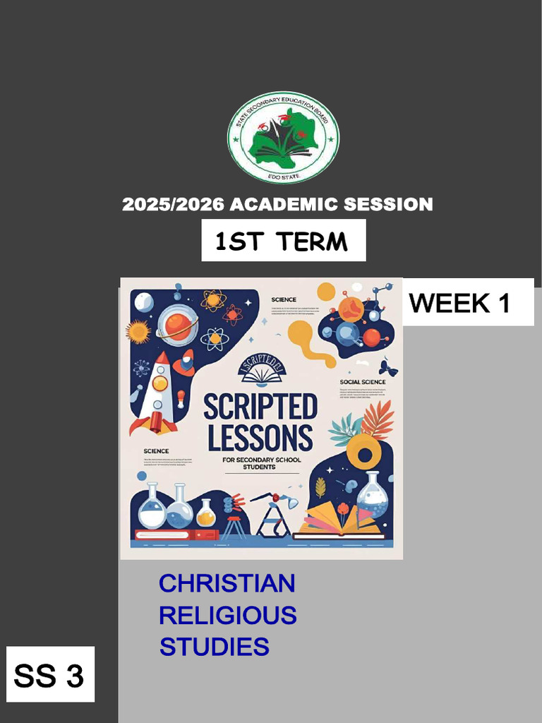 Christian Religious Studies Ss3 1st Term Week 1 | PDF | Baptism | Jesus