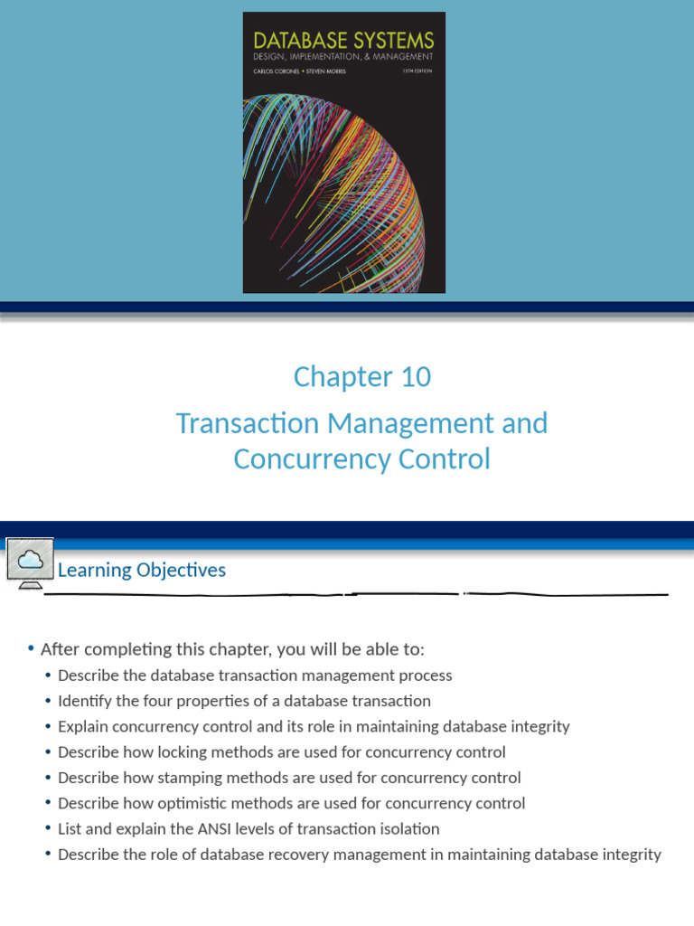 Coronel DatabaseSystems 13e Ch10 | PDF | Database Transaction | Databases