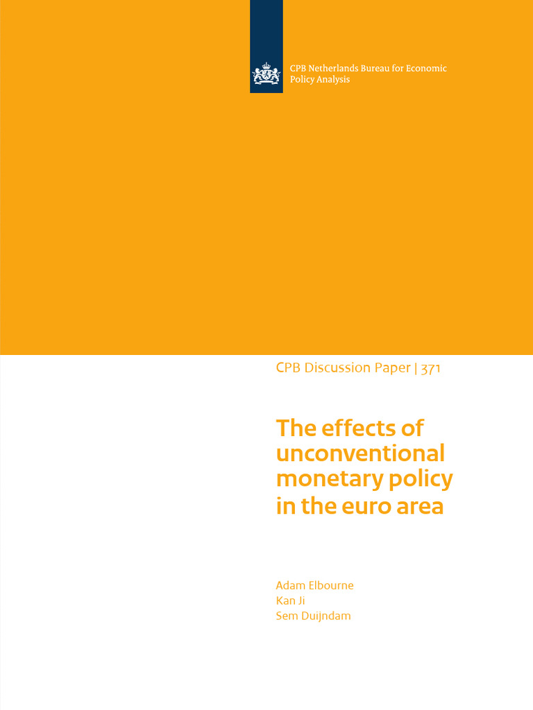 CPB Discussion Paper 371 The Effects of Unconventional Monetary Policy ...
