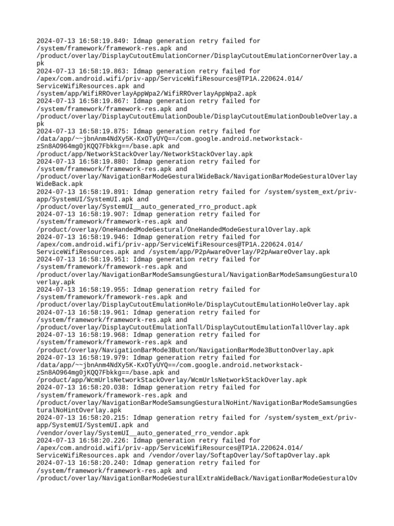Idmap Generation Retry Failures Log | PDF | Embedded Linux ...