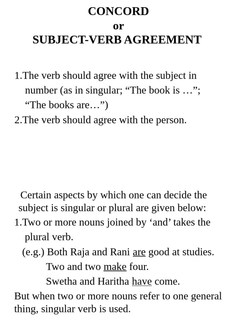 Unit 2 Subject Verb Agreement | PDF | Plural | Grammatical Number