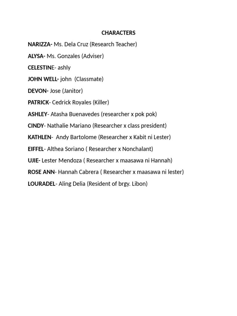 Character 1 | PDF