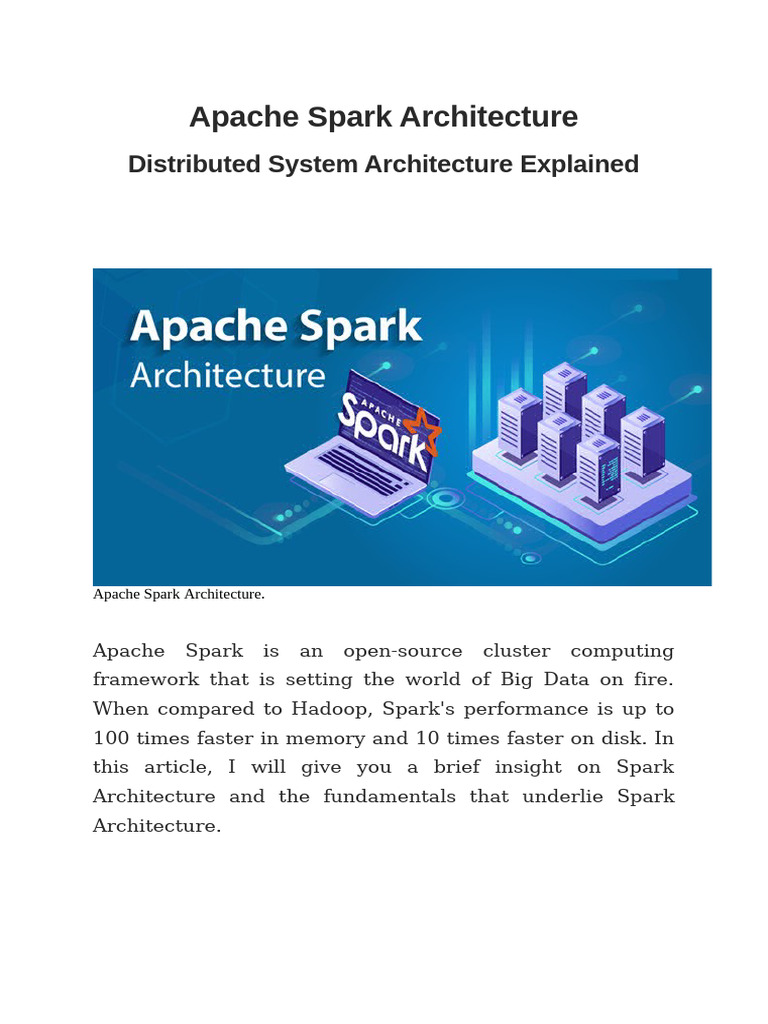 Understanding Apache Spark Architecture | PDF | Apache Spark | Apache ...