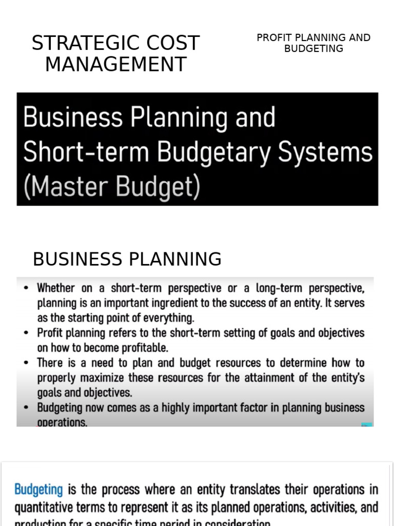 Strategic Cost Management & Budgeting Guide | PDF
