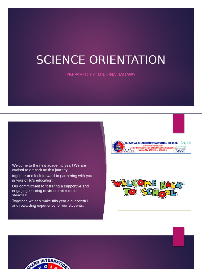 Science Orientation for G9 Students | PDF | Science | Programme For ...