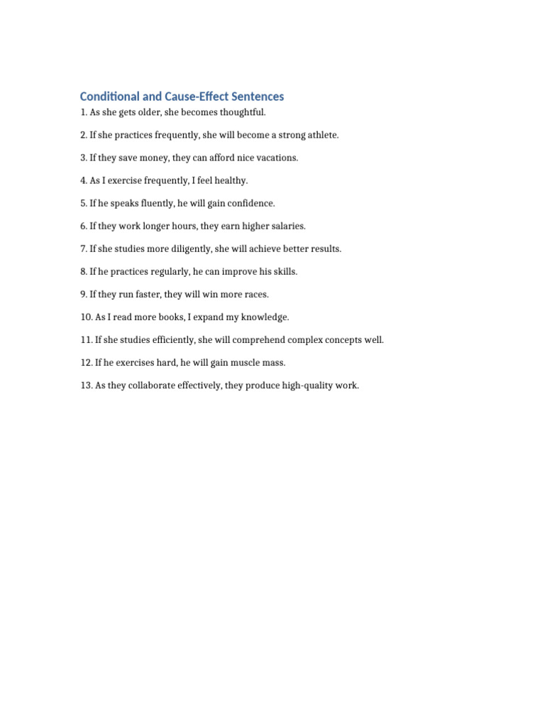Type 1 Conditional Sentences Guide | PDF