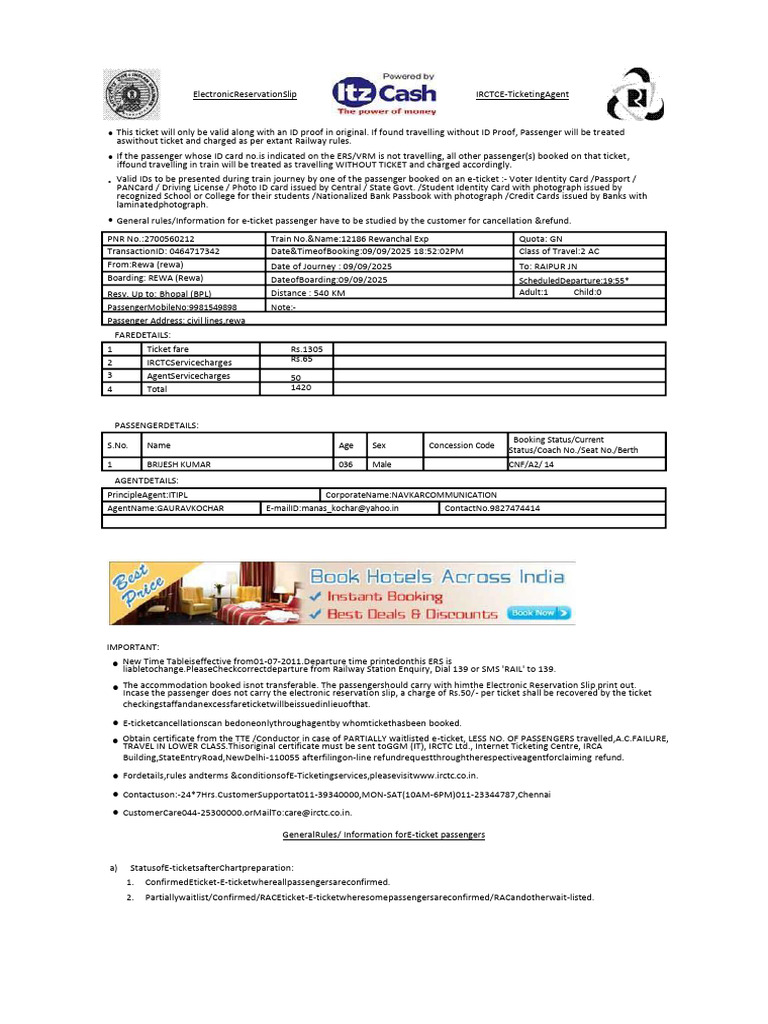 Free PDF Train Ticket Download Guide | PDF | Identity Document | Transport