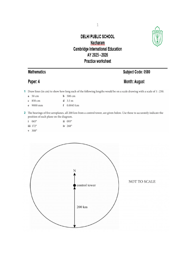 IGCSE Practice Maths Paper | PDF