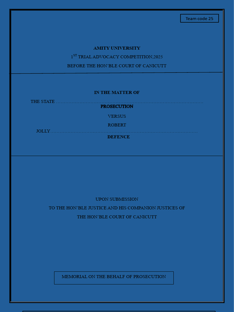 Prosectution Memo Final | PDF | Murder | Witness