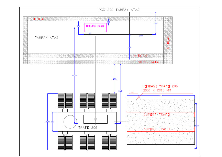 Layout Trafo 206 - (PCC 206 Tampak Atas) IRS | PDF