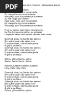 Letra - O Que Tua Glória Fez Comigo - Fernanda Brum - 1 | PDF