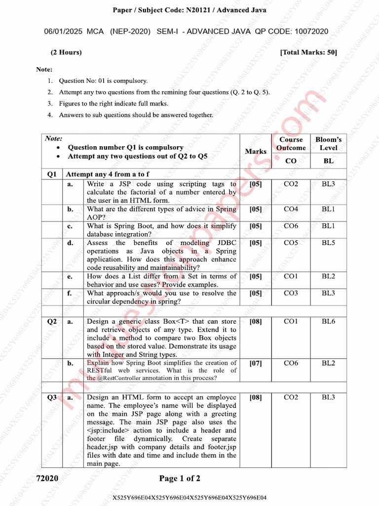 Technology - Mca Master of Computer Applications - Semester 1 - 2024 ...