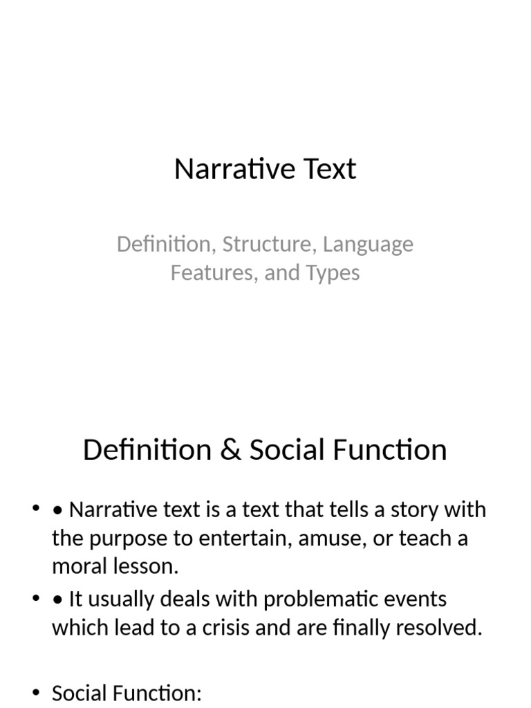 Understanding Narrative Text Types | PDF