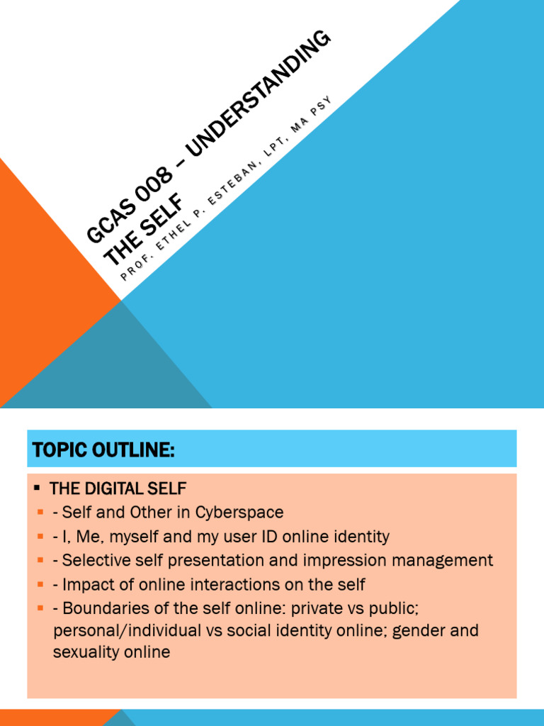 GCAS 008 - Lesson 4 The Digital Self | PDF | Gender | Gender Studies
