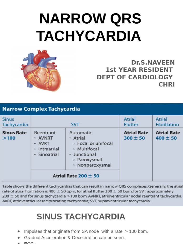 Sinus and Supraventricular Tachycardia Overview | PDF | Atrium (Heart ...