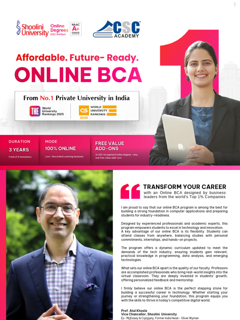 Top Online BCA Program in India | PDF | Artificial Intelligence ...