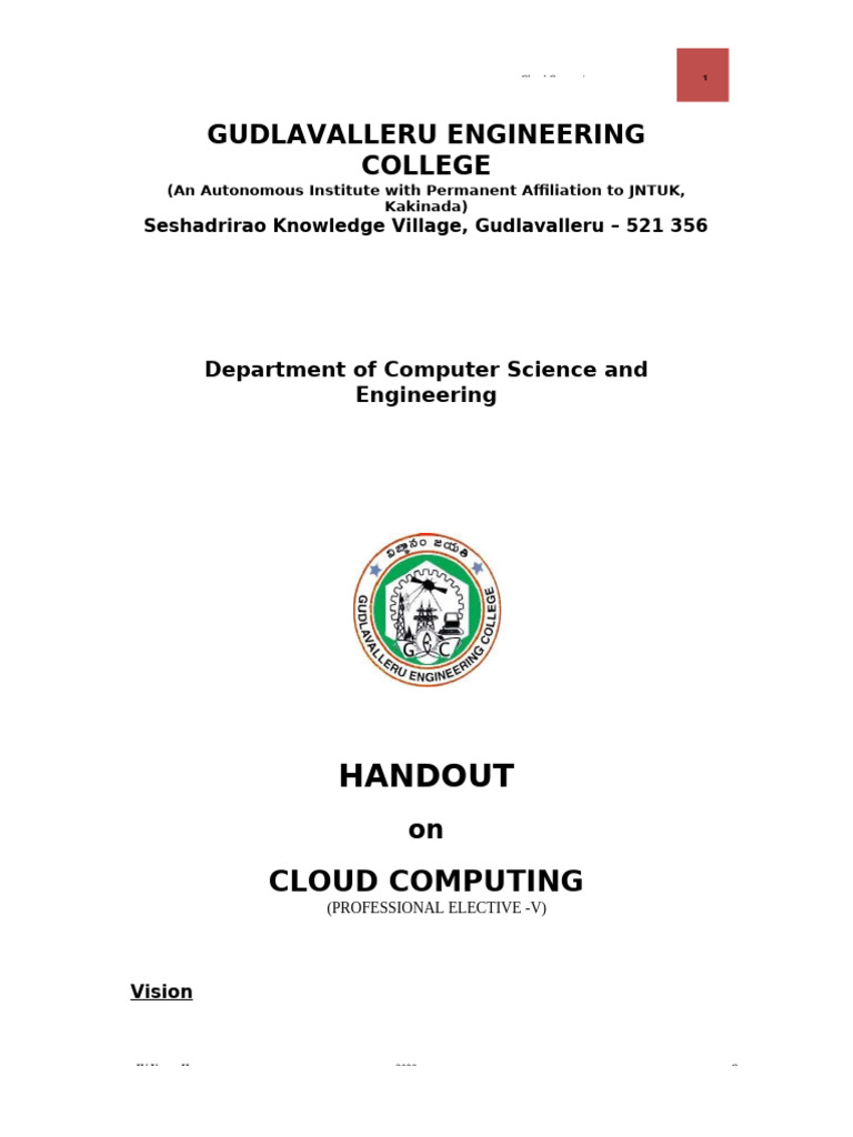 Cloud Computing Course Overview and Objectives | PDF | Cloud Computing ...