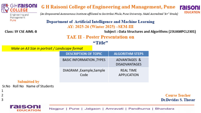 TAE Poster Template - DSA | PDF
