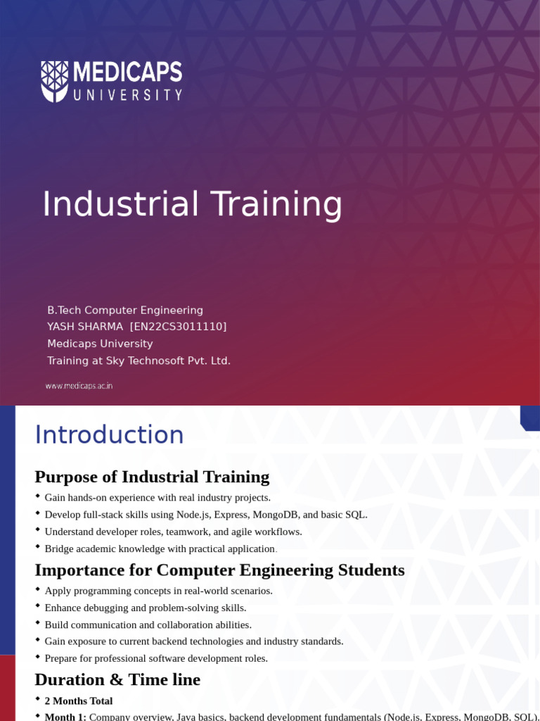 Industrial Training in Full-Stack Development | PDF | Web Development ...
