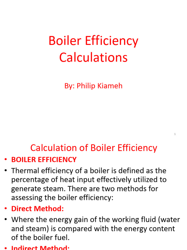 Indirect Method for Boiler Efficiency | PDF | Boiler | Combustion