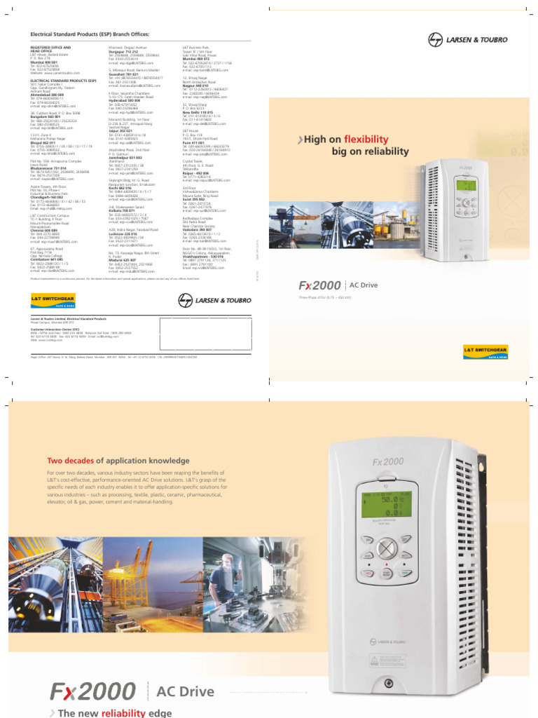 L&T Fx2000 AC Drive User Manual | PDF | Electrical Engineering ...