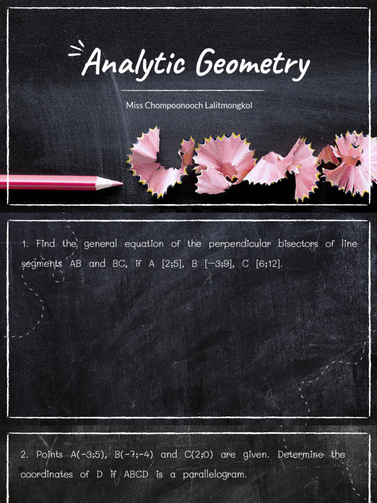 Analytic Geometry Problems and Solutions | PDF