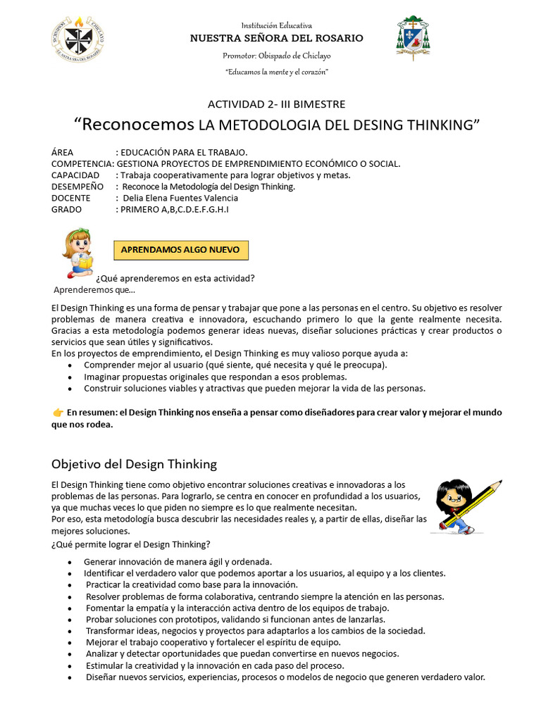 Metodología Design Thinking en Educación | PDF | El pensamiento de ...