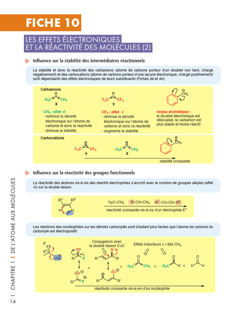 Réactivité et effets électroniques des molécules | PDF | Alcène ...