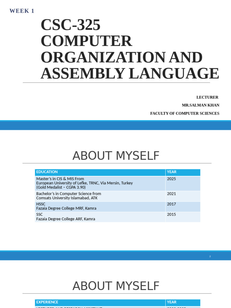 Computer Organization Course Overview | PDF | Central Processing Unit ...