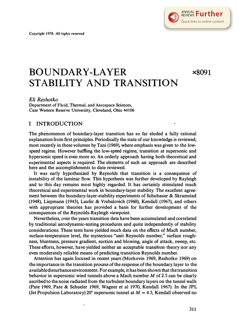 Boundar-Layer Stability and Transition | PDF | Boundary Layer | Fluid ...