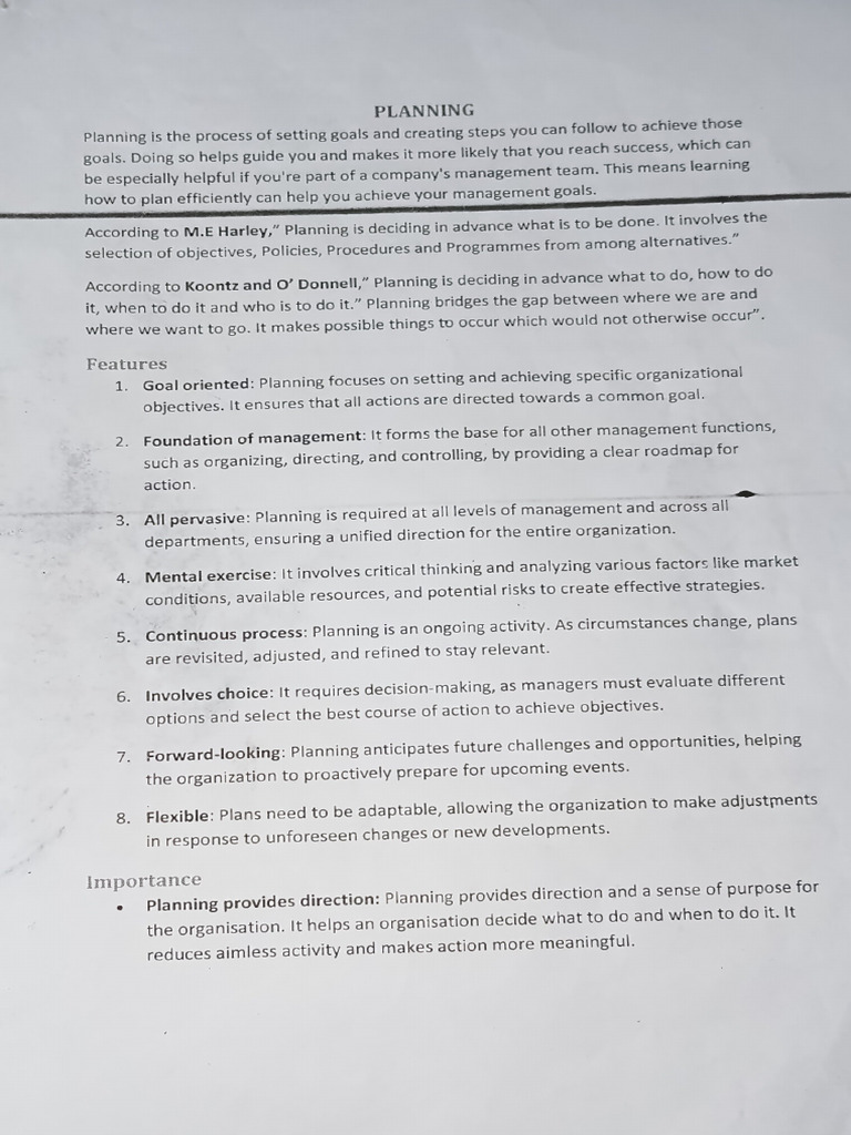 Planning | PDF