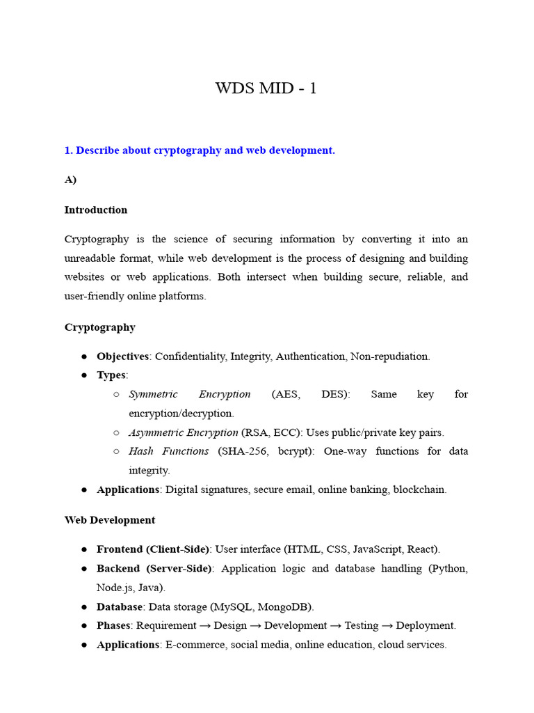 Cryptography and Web Security Essentials | PDF | Transport Layer ...