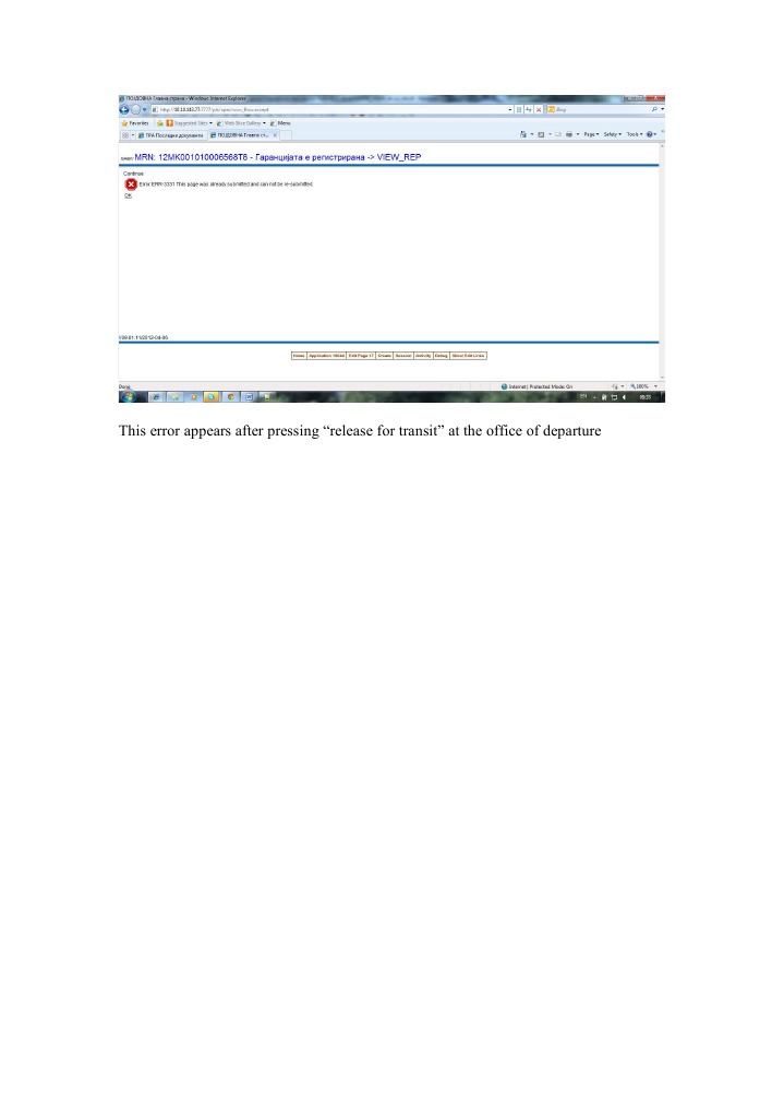 Error After Release for Transit | PDF