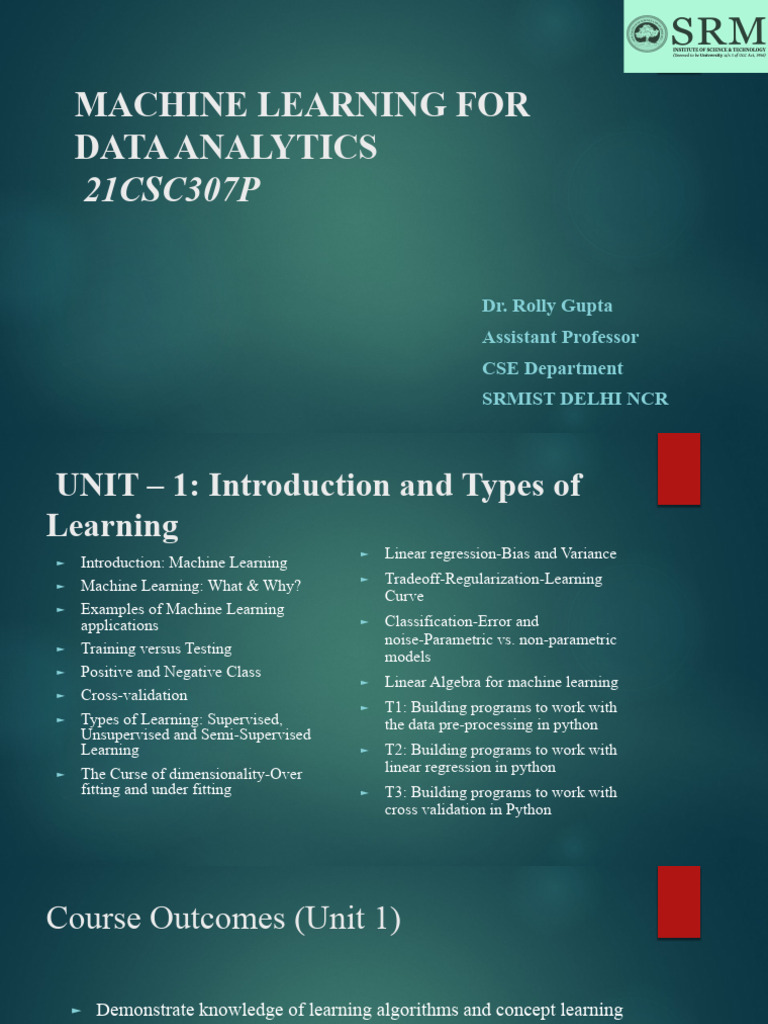 Machine Learning Basics for Data Analytics | PDF | Machine Learning ...