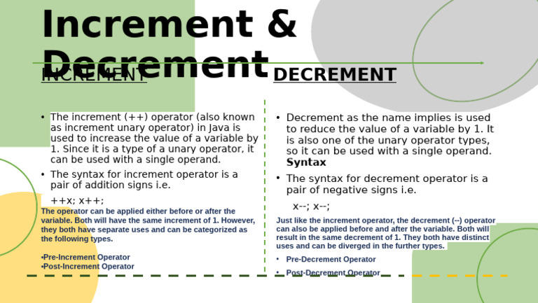 Increment & Decrement | PDF