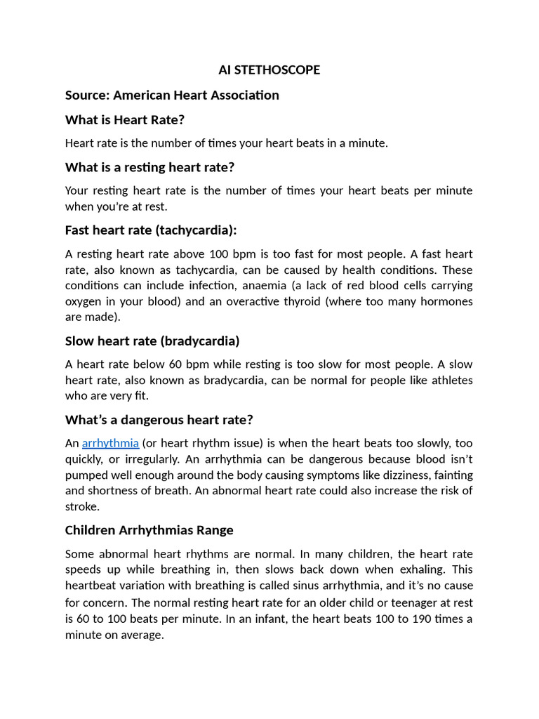 Understanding Fast Heart Rate (Tachycardia) | PDF | Heart Valve | Heart