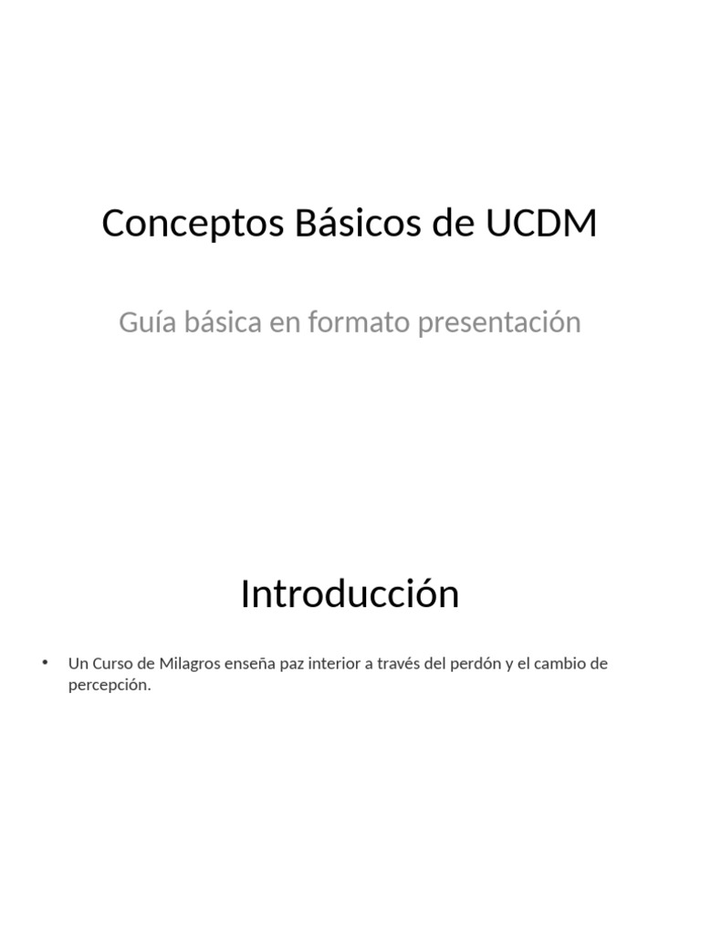 Presentacion UCDM | PDF