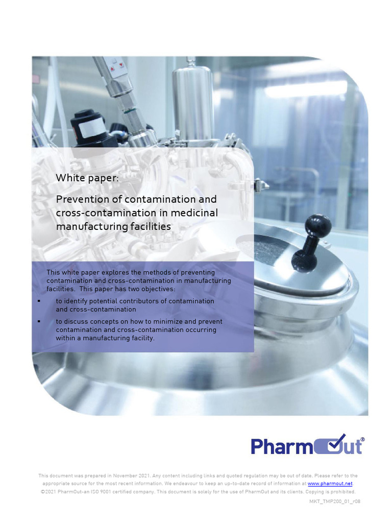 White Paper Prevention of Contamination and Cross Contamination | PDF