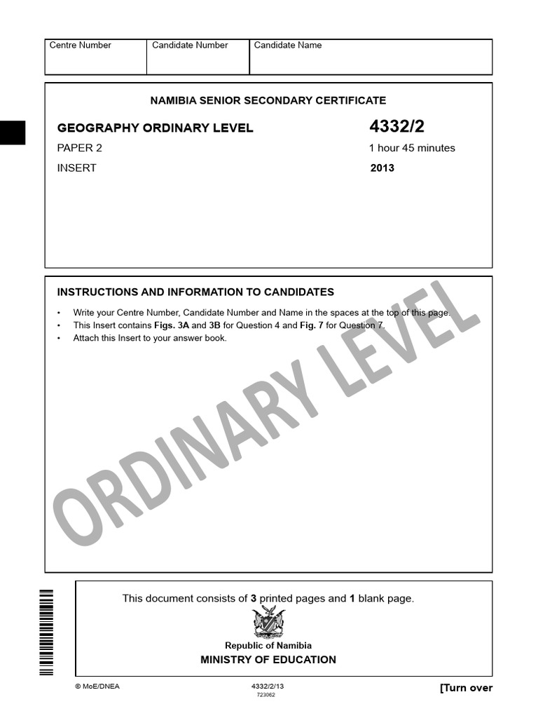 Namibia Geography O Level Exam Insert | PDF | Tropical Cyclones ...