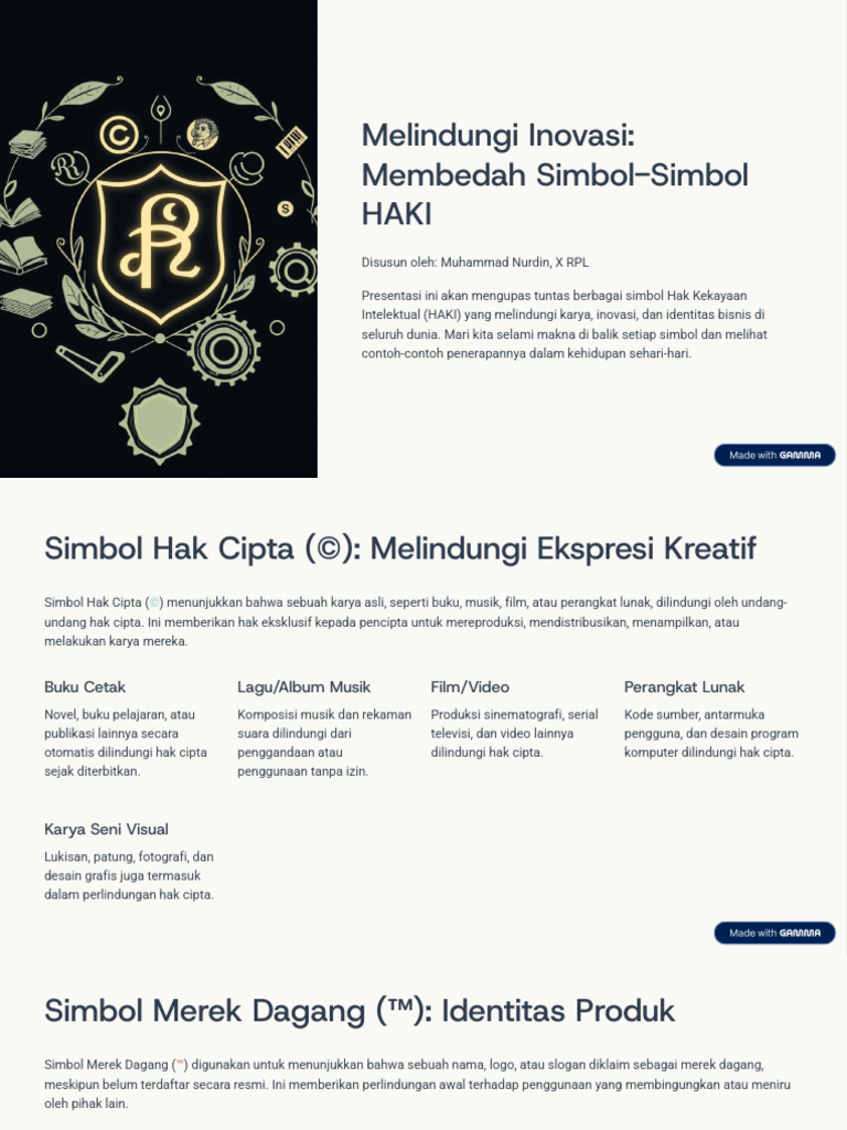 Melindungi Inovasi Membedah Simbol Simbol HAKI | PDF