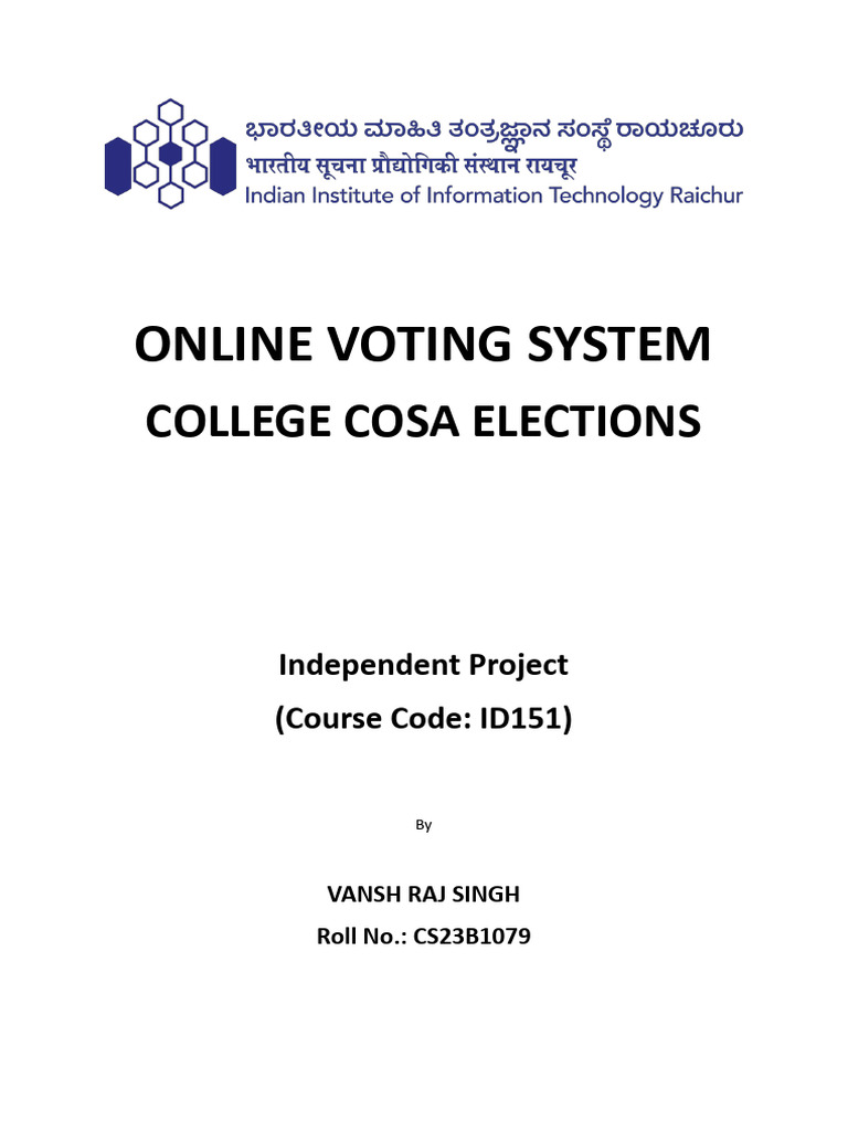 College Online Voting System Overview | PDF | Html | Php