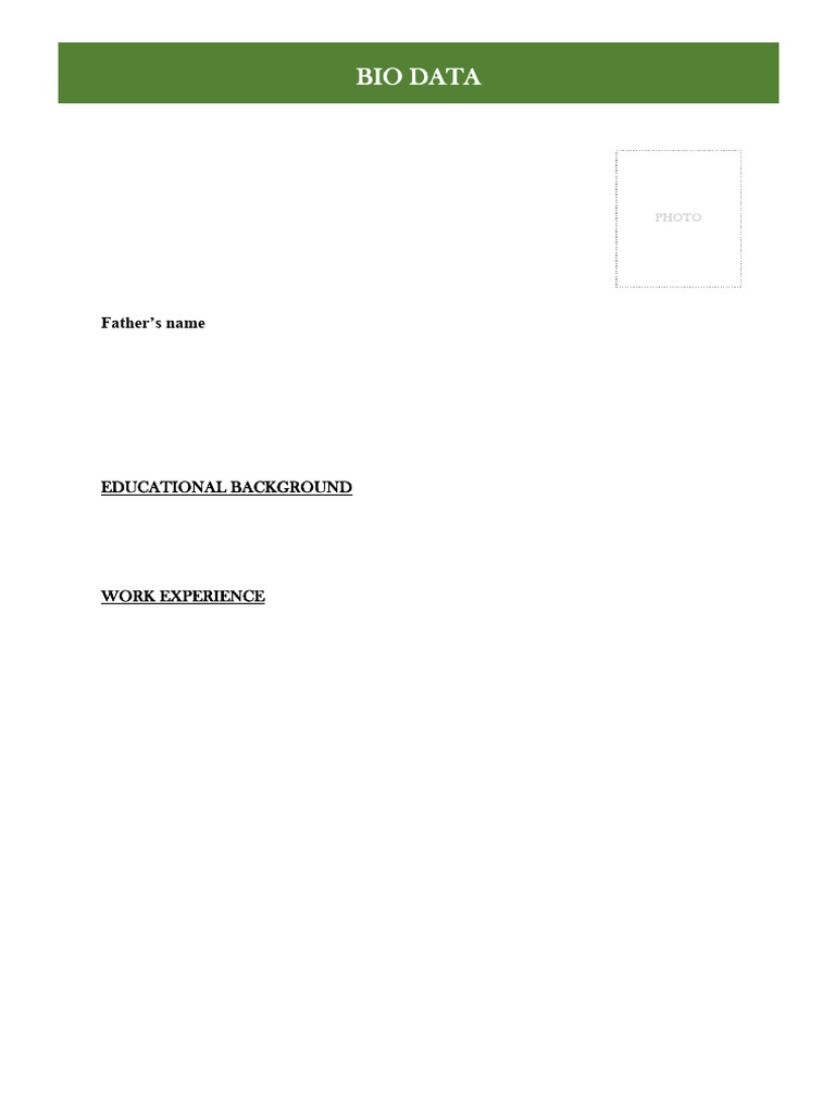 Personal Bio Data of Soumadip Maity | PDF